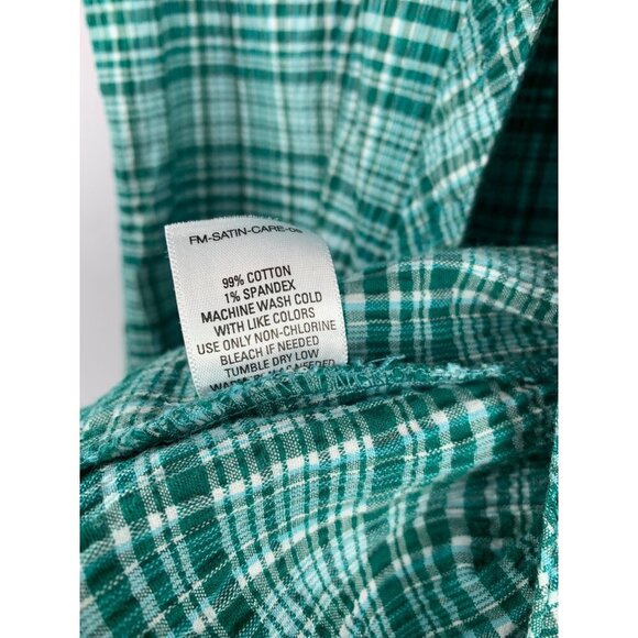 Green Plaid Sleeveless Blouse M By Great Northwest Clothing Co. - Picture 5 of 5